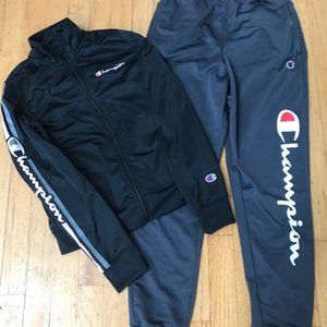 Champion Tracksuit Jacket Pants Set Outfit L